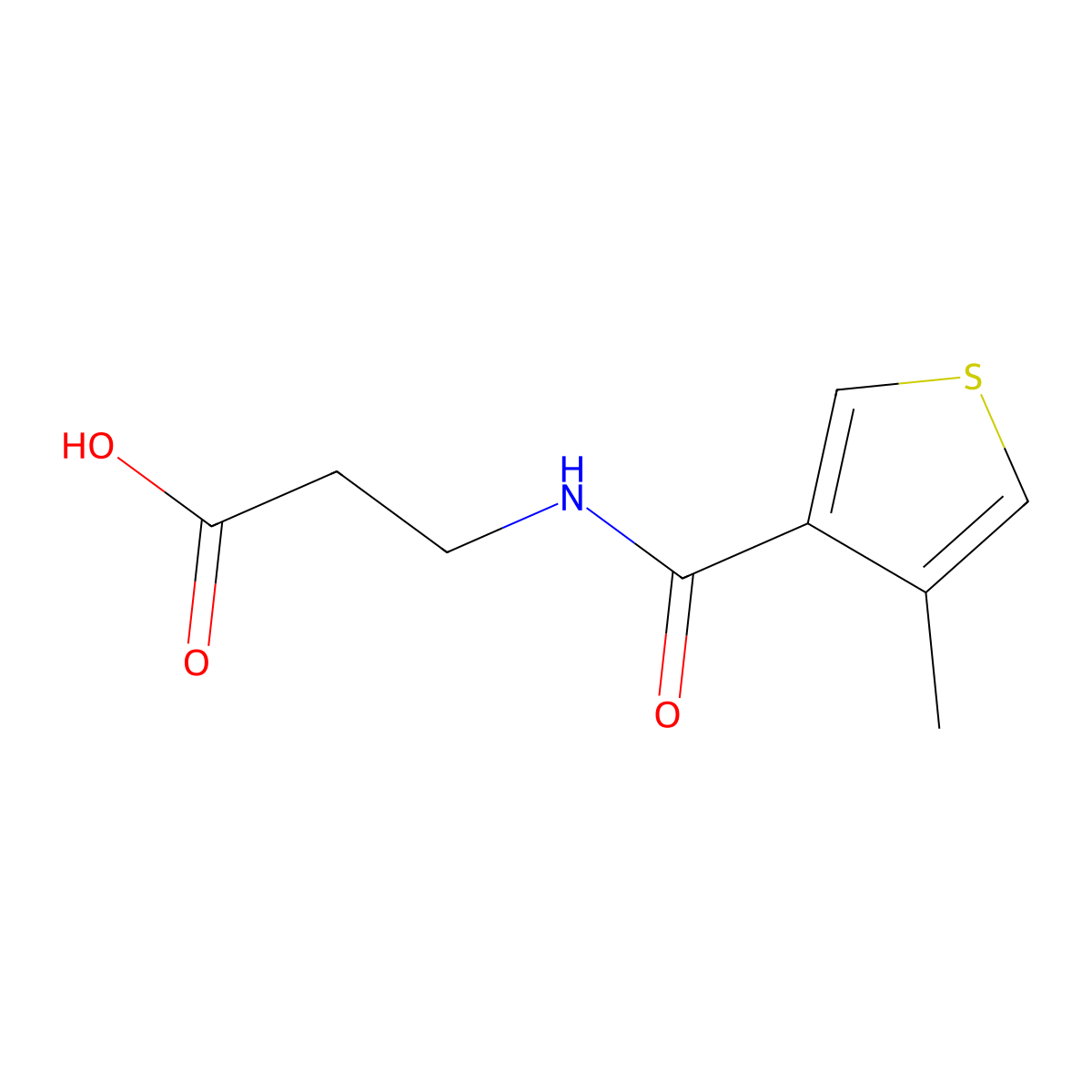 3-[(4-Methylthiophen-3-yl)formamido]propanoic acid molecular structure, CAS 1506876-91-0
