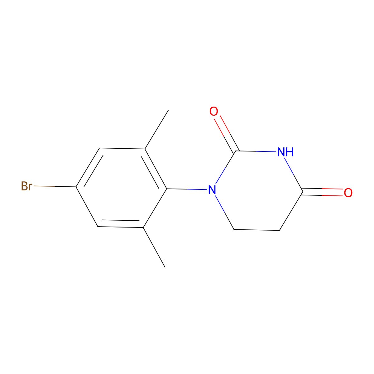 1-(4-Bromo-2,6-dimethylphenyl)dihydropyrimidine-2,4(1H,3H)-dione molecular structure, CAS 1506878-13-2
