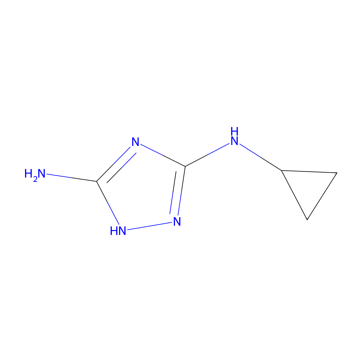 N3-cyclopropyl-4H-1,2,4-triazole-3,5-diamine molecular structure, CAS 1506884-31-6