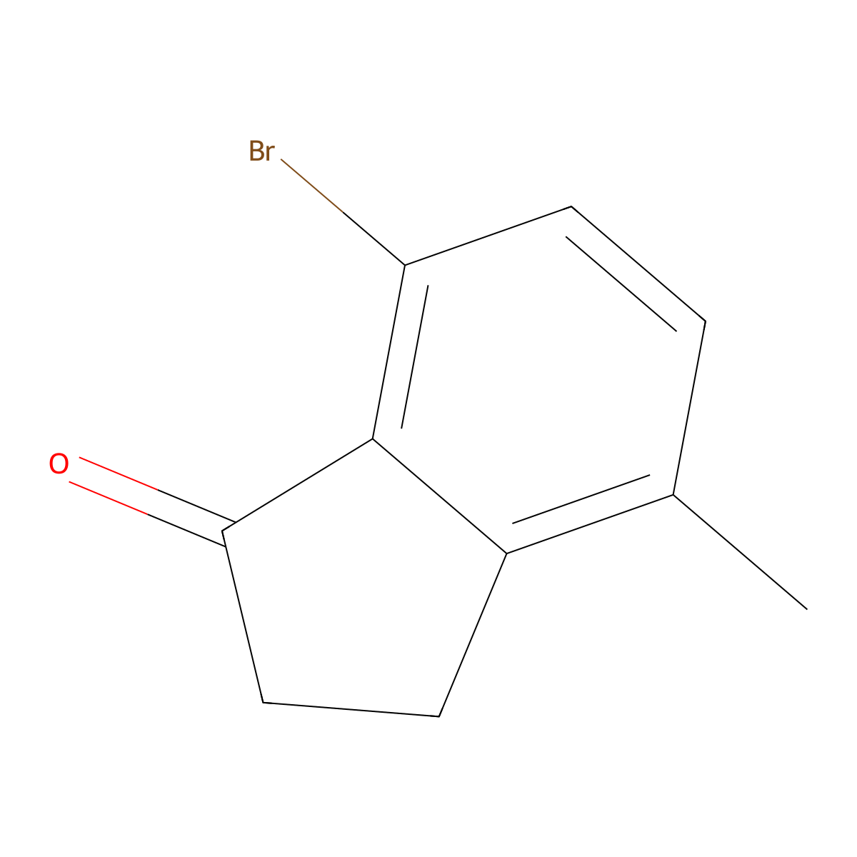 7-Bromo-4-methyl-2,3-dihydro-1H-inden-1-one molecular structure, CAS 15069-48-4