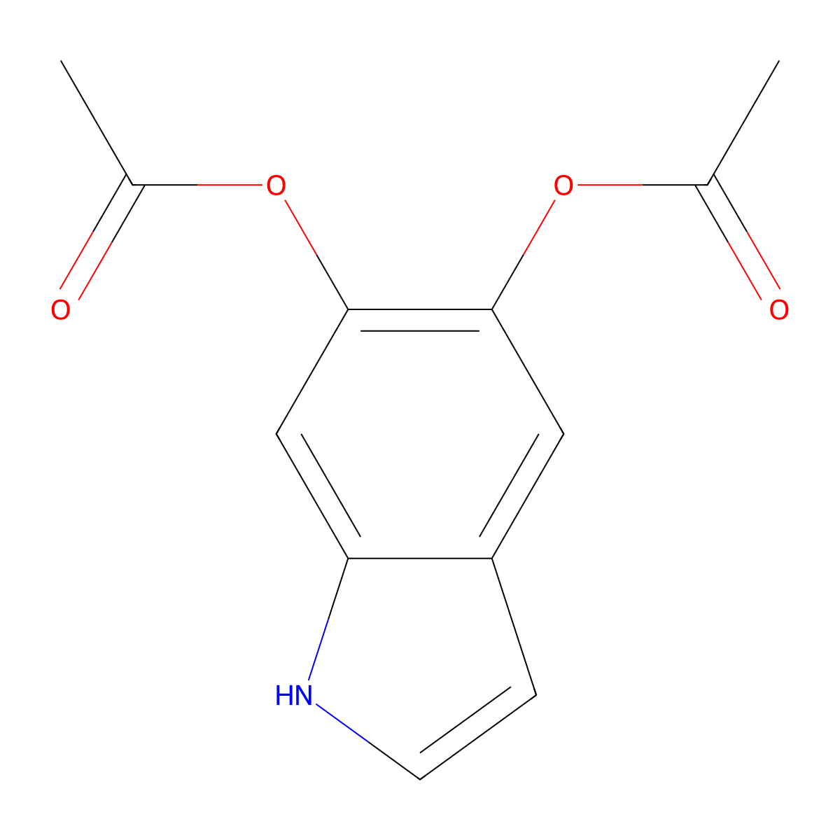 5,6-Diacetoxyindole molecular structure, CAS 15069-79-1
