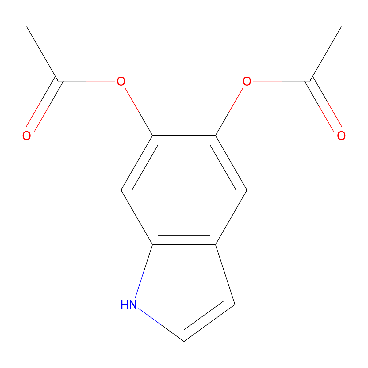 5,6-Diacetoxyindole molecular structure, CAS 15069-79-1