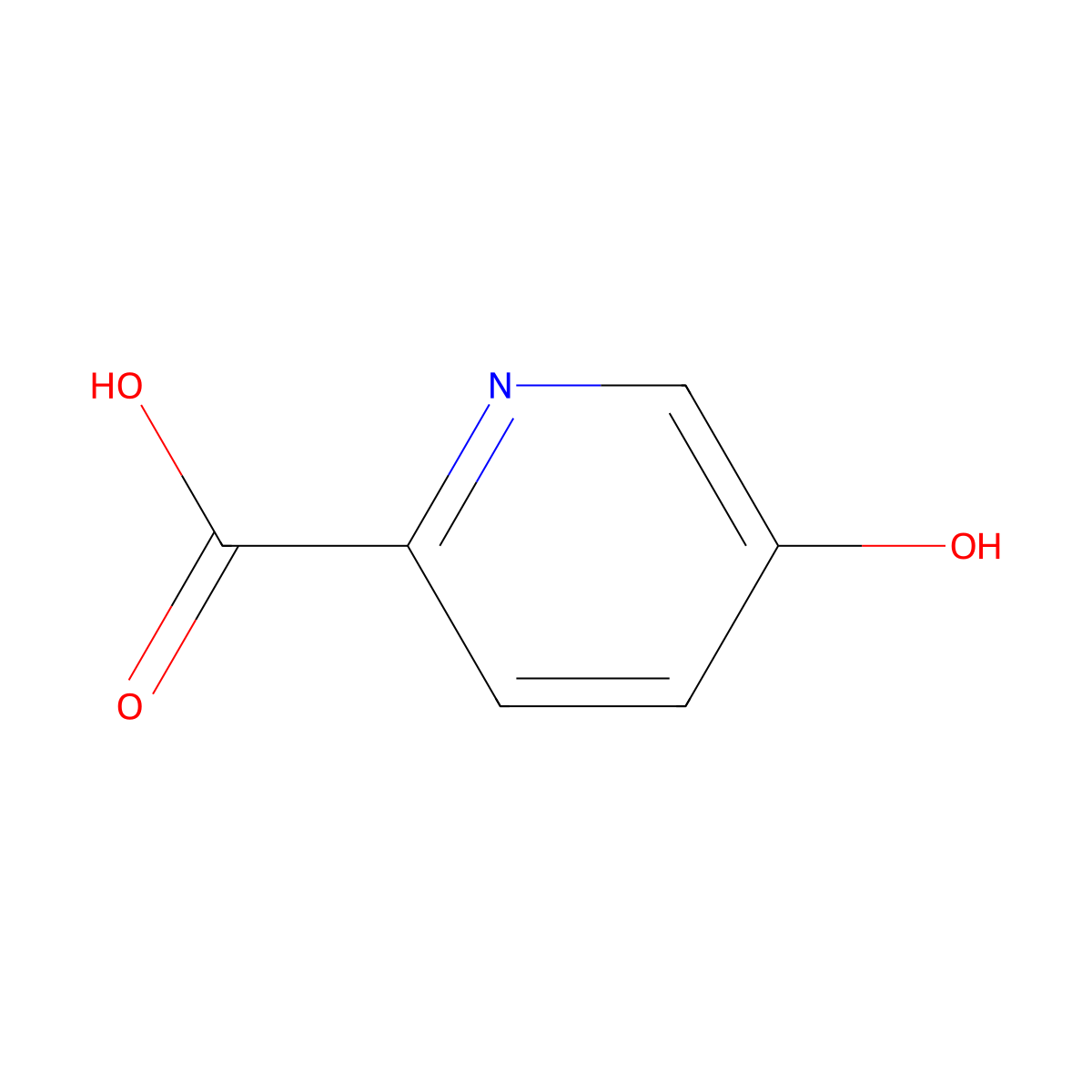 5-Hydroxypyridine-2-carboxylic acid molecular structure, CAS 15069-92-8
