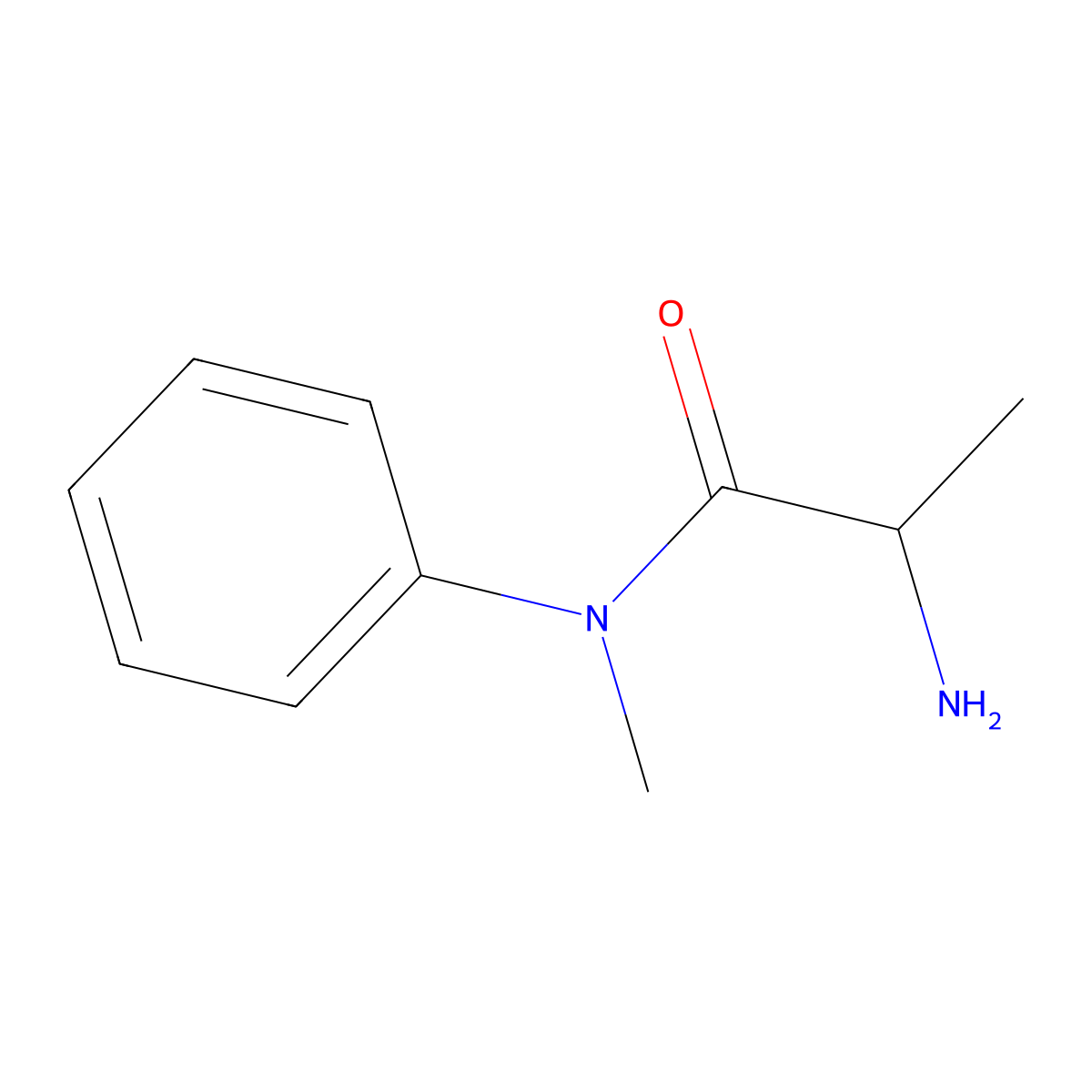 2-amino-N-methyl-N-phenylpropanamide molecular structure, CAS 150690-37-2