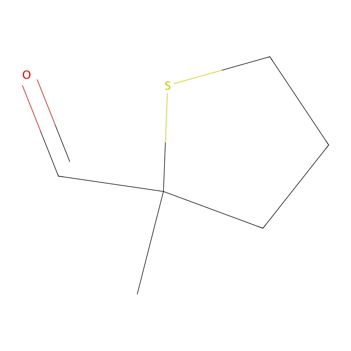 2-Methylthiolane-2-carbaldehyde molecular structure, CAS 1506905-49-2