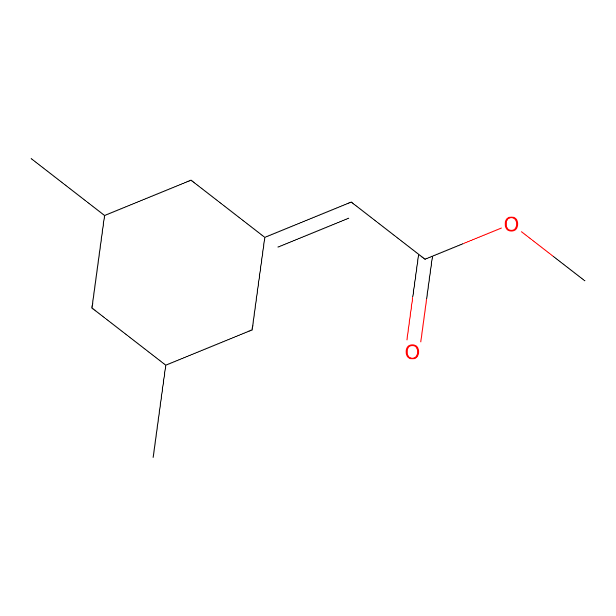 Methyl 2-(3,5-dimethylcyclohexylidene)acetate molecular structure, CAS 1506910-51-5