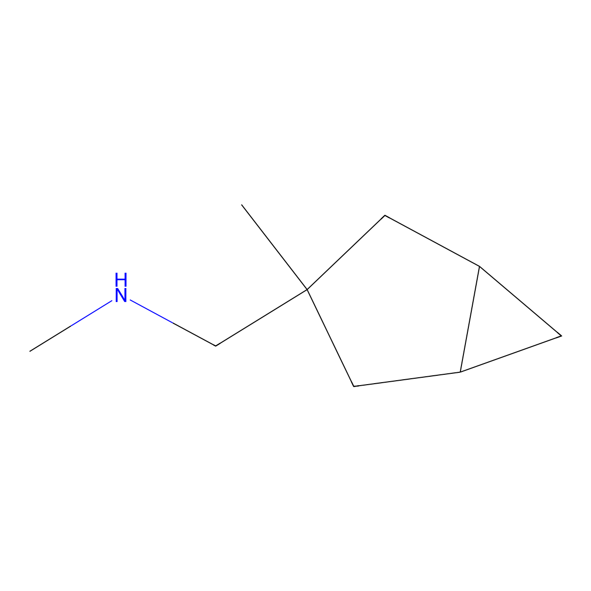 Methyl({3-methylbicyclo[3.1.0]hexan-3-yl}methyl)amine molecular structure, CAS 1506915-69-0