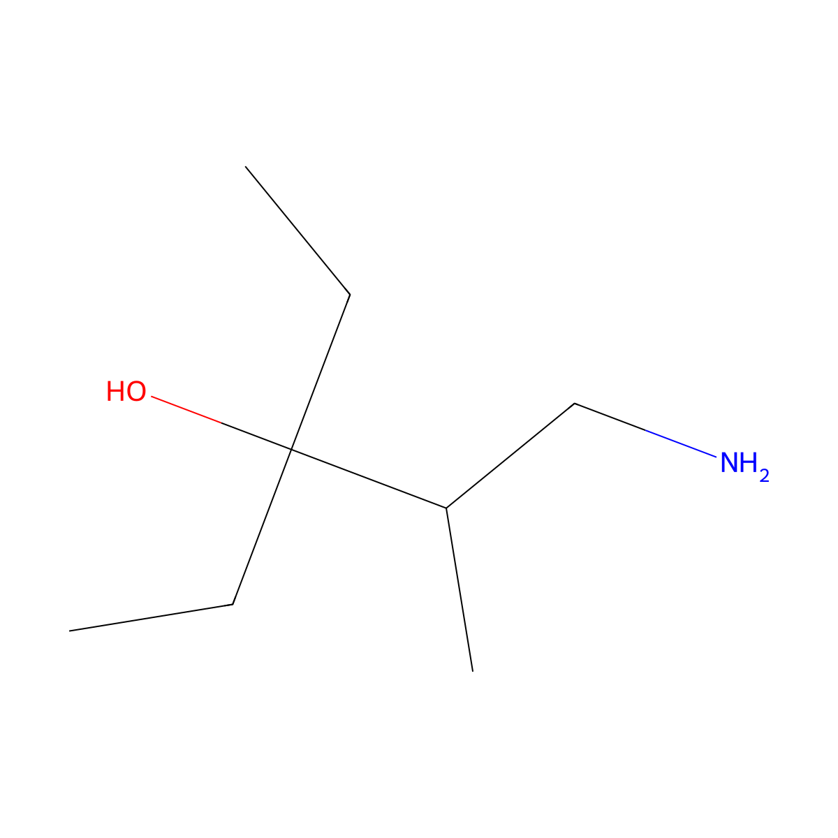 1-Amino-3-ethyl-2-methylpentan-3-ol molecular structure, CAS 1506922-34-4