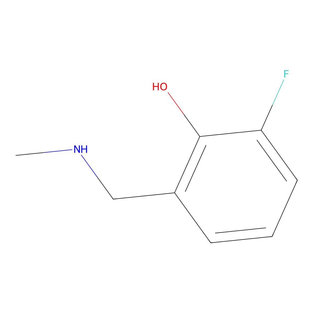 2-Fluoro-6-[(methylamino)methyl]phenol molecular structure, CAS 1506922-48-0