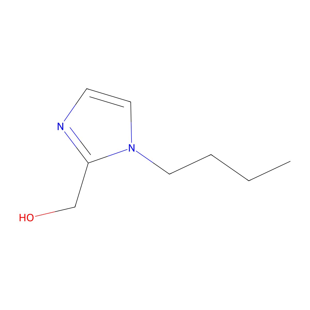 1-Butyl-2-hydroxymethylimidazole molecular structure, CAS 150693-45-1