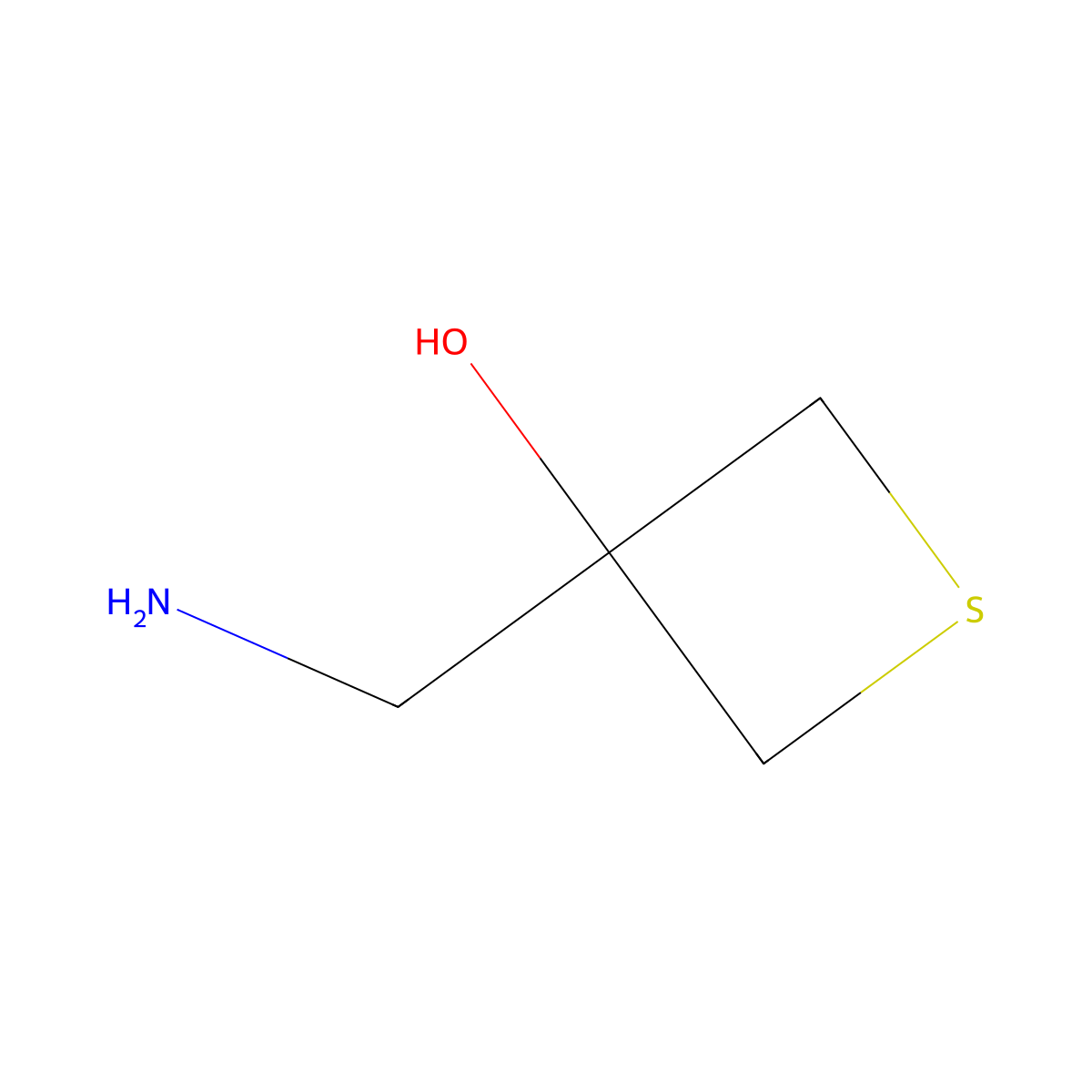 3-(Aminomethyl)thietan-3-ol molecular structure, CAS 1506930-06-8