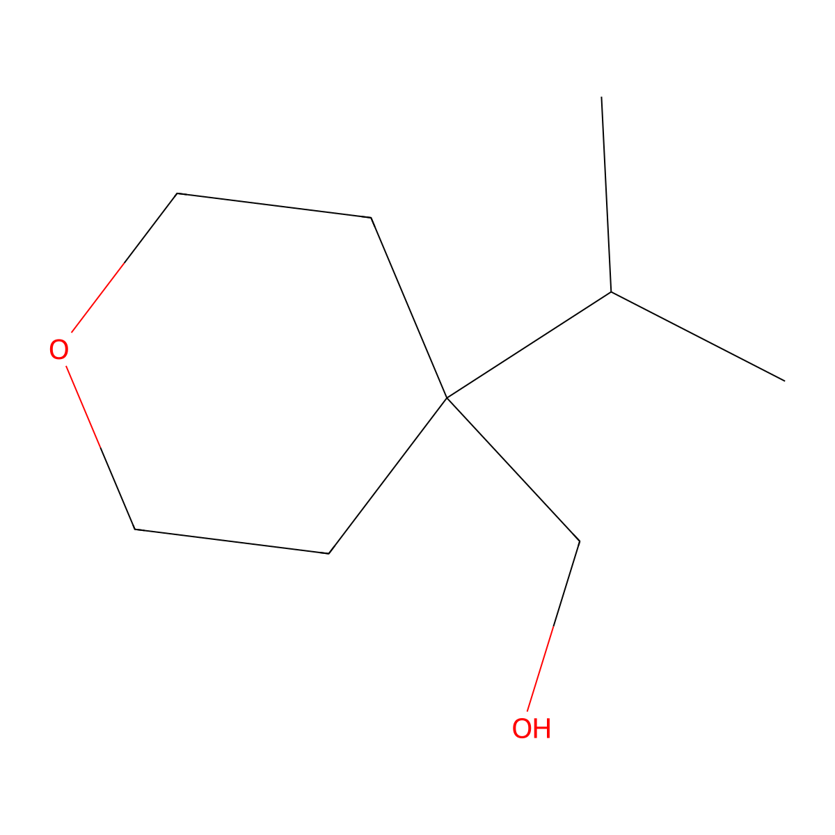 (4-Isopropyltetrahydropyran-4-yl)methanol molecular structure, CAS 1506937-92-3