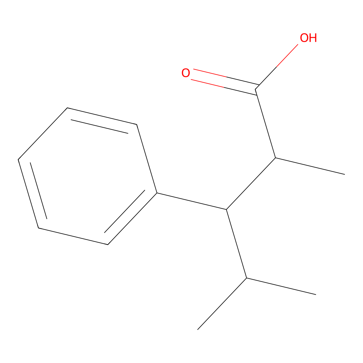 2,4-Dimethyl-3-phenylpentanoic acid molecular structure, CAS 1506943-43-6