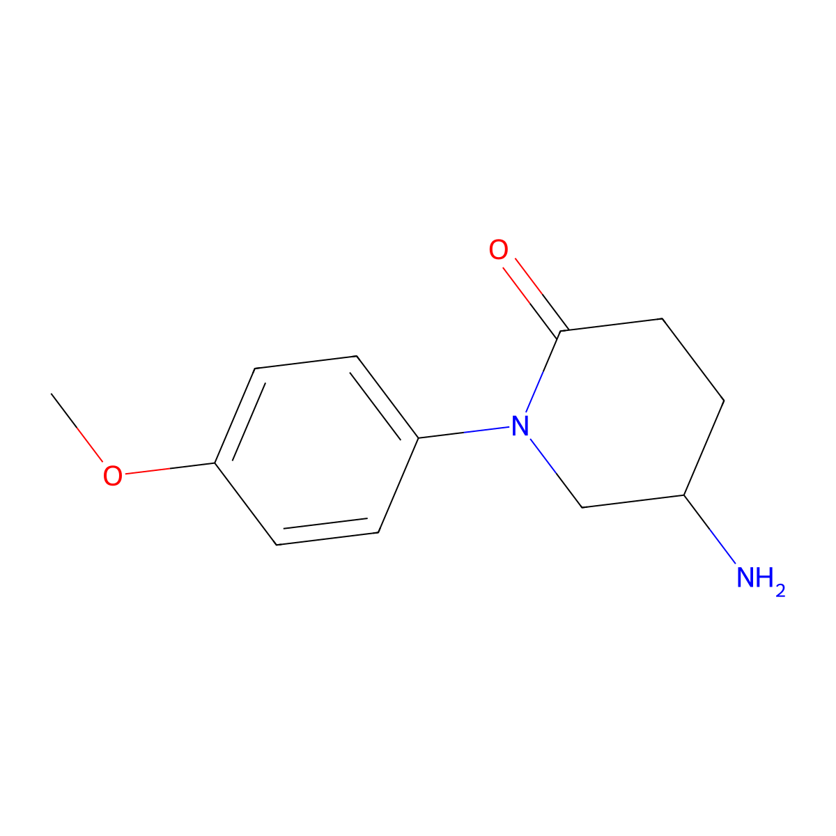 5-Amino-1-(4-methoxyphenyl)piperidin-2-one molecular structure, CAS 1506947-32-5