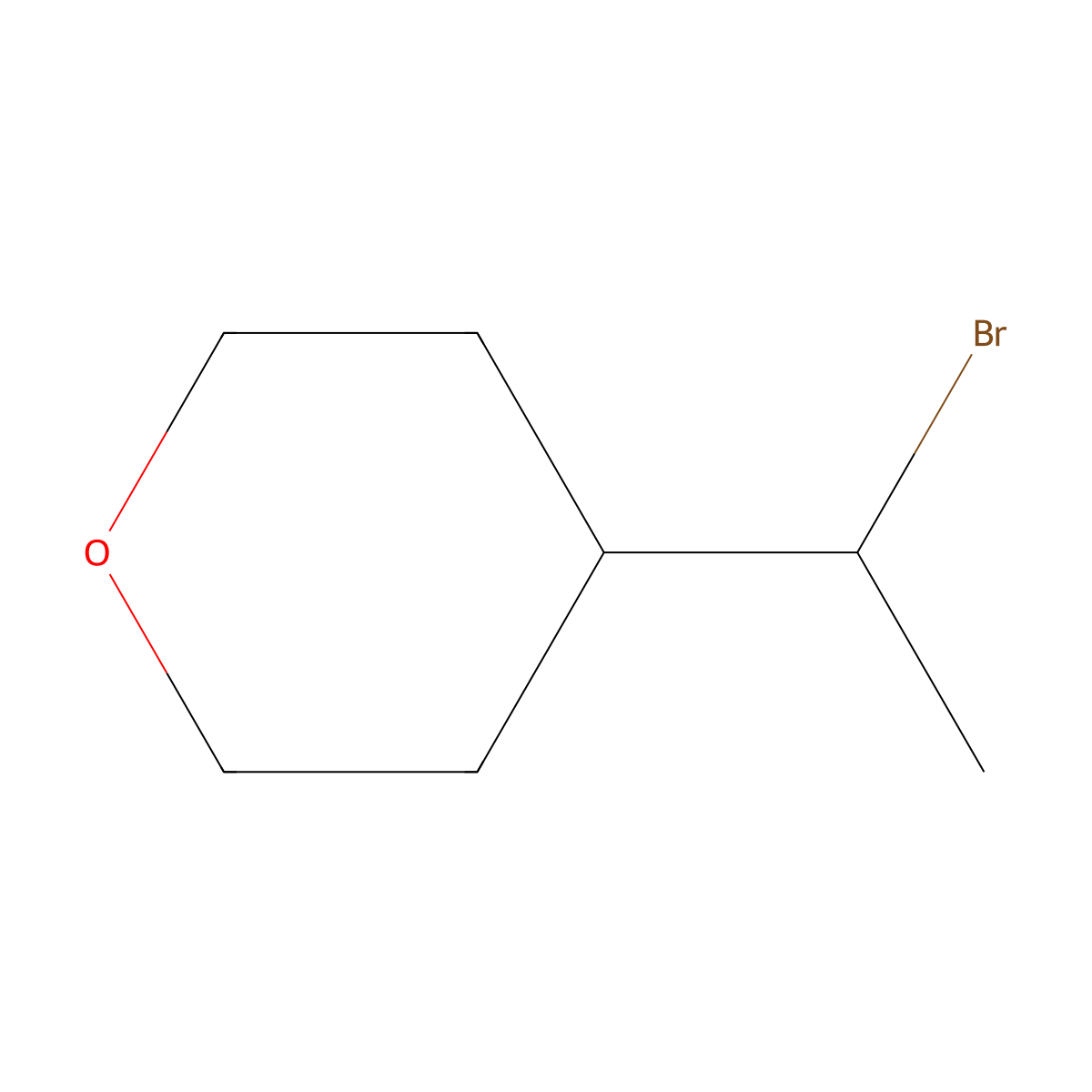 4-(1-Bromoethyl)oxane molecular structure, CAS 1506954-36-4