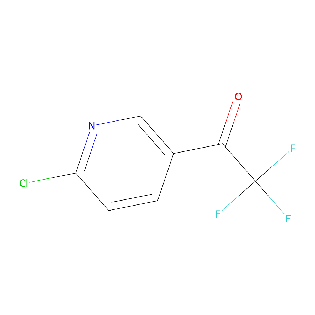 1-(6-Chloropyridin-3-yl)-2,2,2-trifluoroethanone molecular structure, CAS 150698-72-9