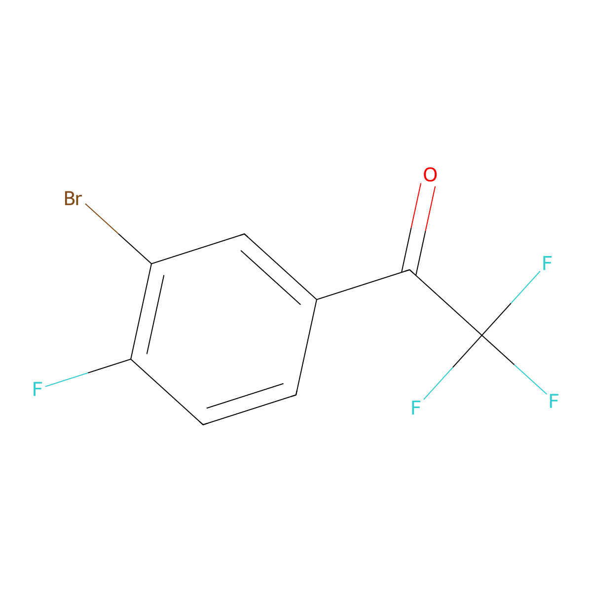 3'-Bromo-4',2,2,2-tetrafluoroacetophenone molecular structure, CAS 150698-74-1