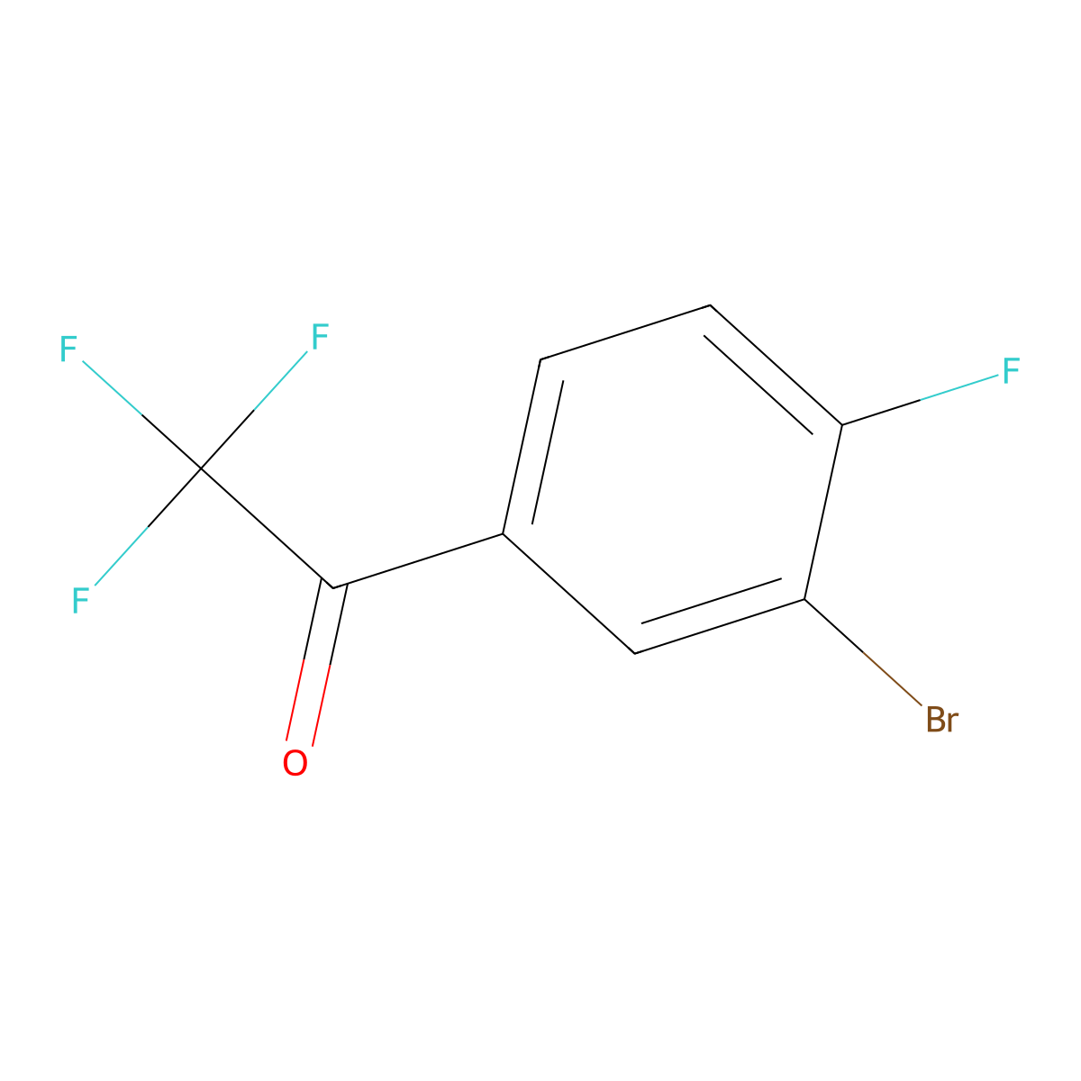 3'-Bromo-4',2,2,2-tetrafluoroacetophenone molecular structure, CAS 150698-74-1