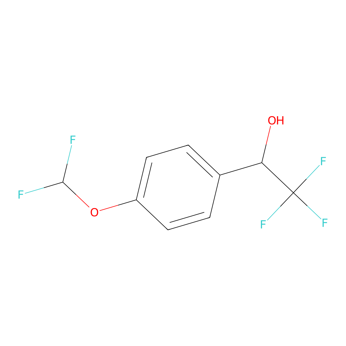 4-(Difluoromethoxy)-alpha-(trifluoromethyl)benzyl Alcohol molecular structure, CAS 150698-83-2