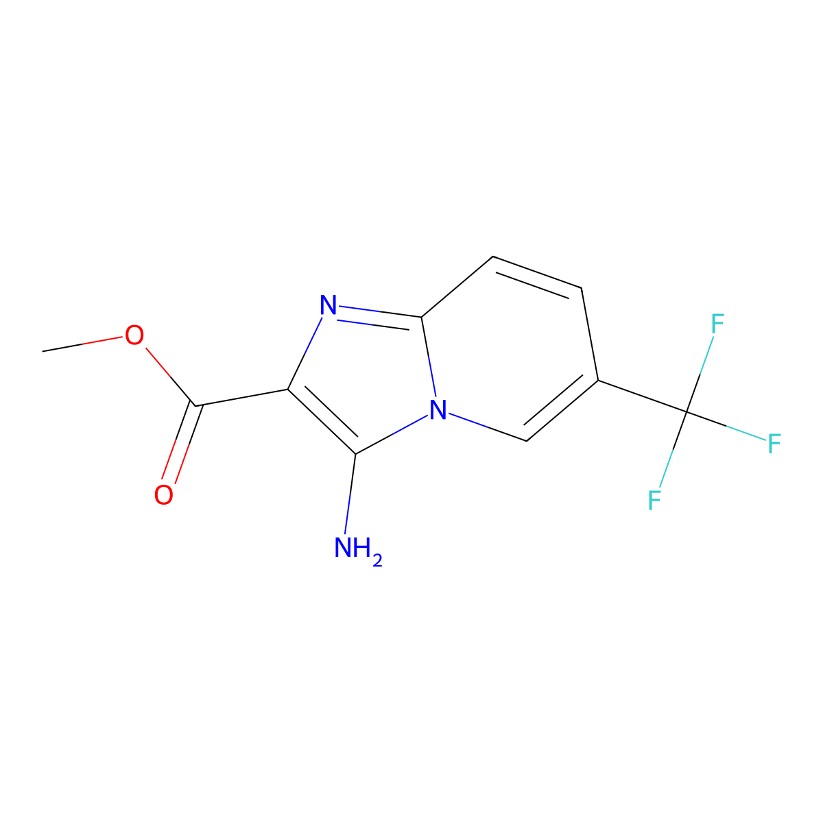Methyl 3-amino-6-(trifluoromethyl)imidazo[1,2-a]pyridine-2-carboxylate molecular structure, CAS 1506981-87-8