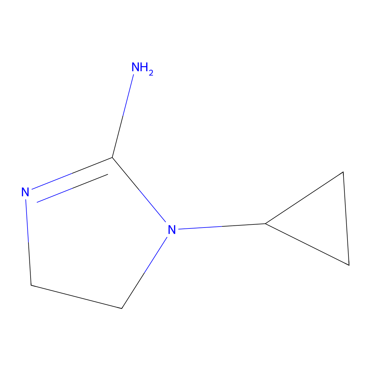 1-cyclopropyl-4,5-dihydro-1H-imidazol-2-amine molecular structure, CAS 1506997-70-1