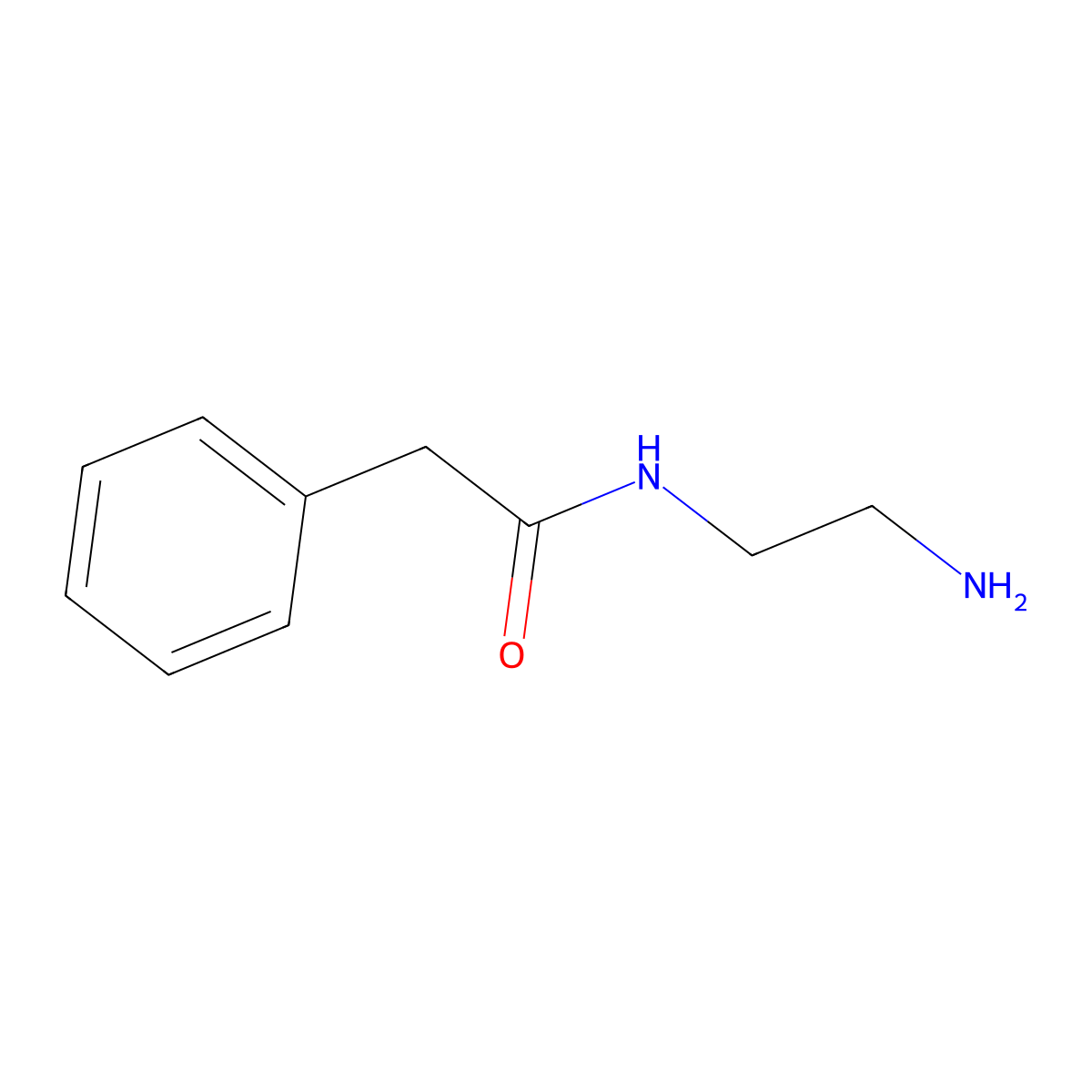 N-(2-aminoethyl)-2-phenylacetamide molecular structure, CAS 15070-17-4