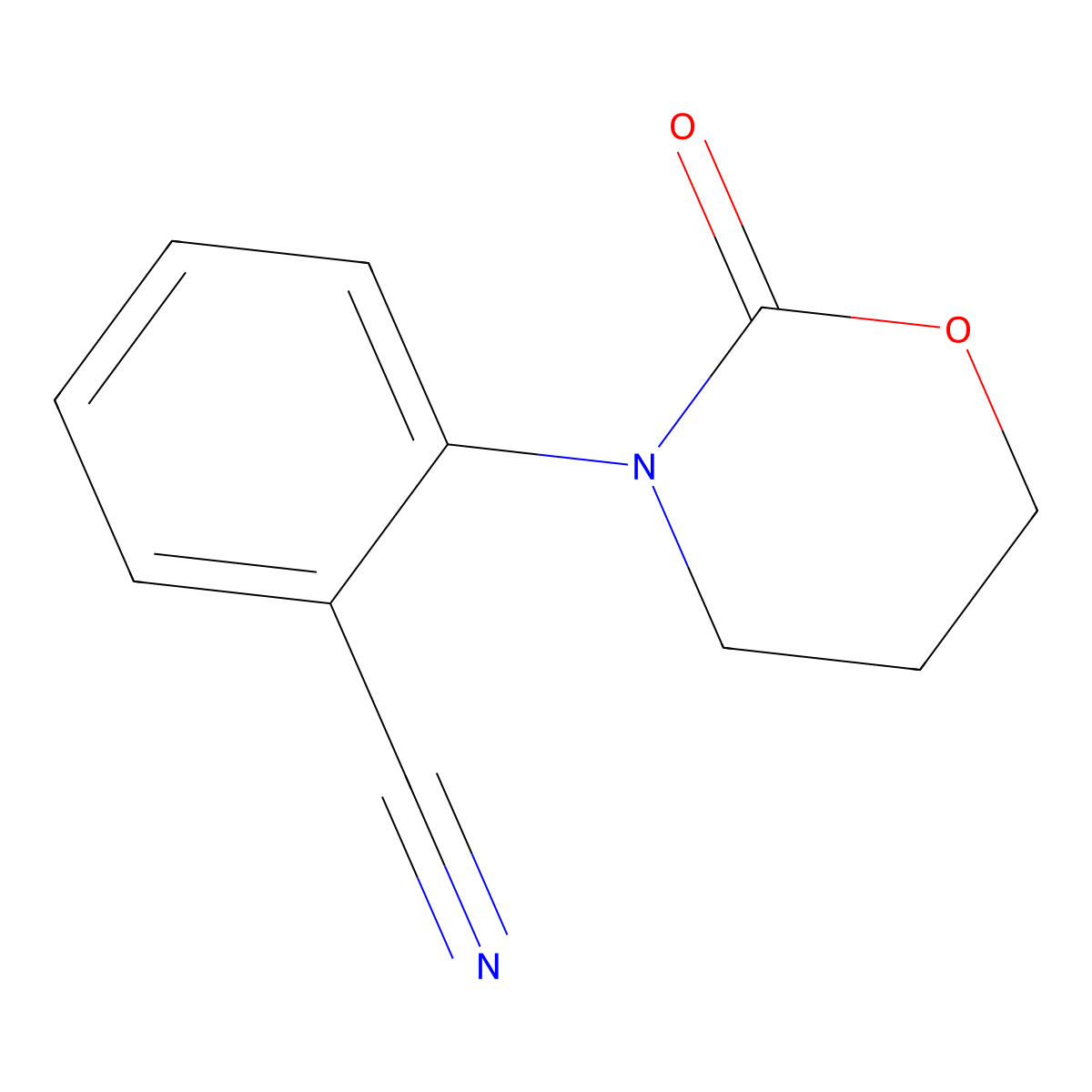 2-(2-Oxo-1,3-oxazinan-3-yl)benzonitrile molecular structure, CAS 1507014-82-5