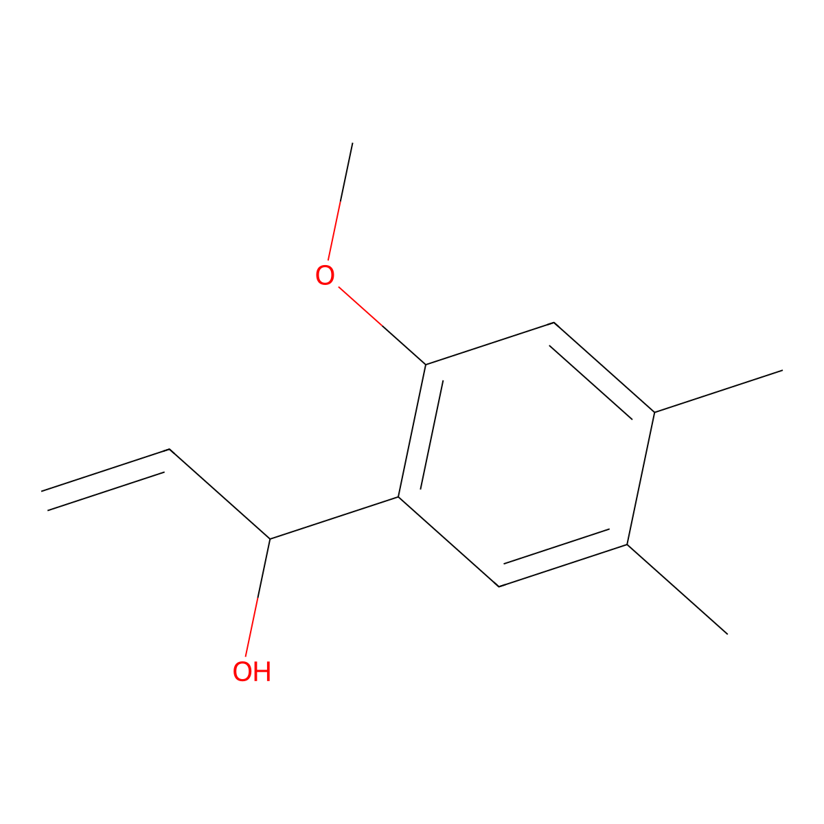 1-(2-Methoxy-4,5-dimethylphenyl)prop-2-en-1-ol molecular structure, CAS 1507016-27-4