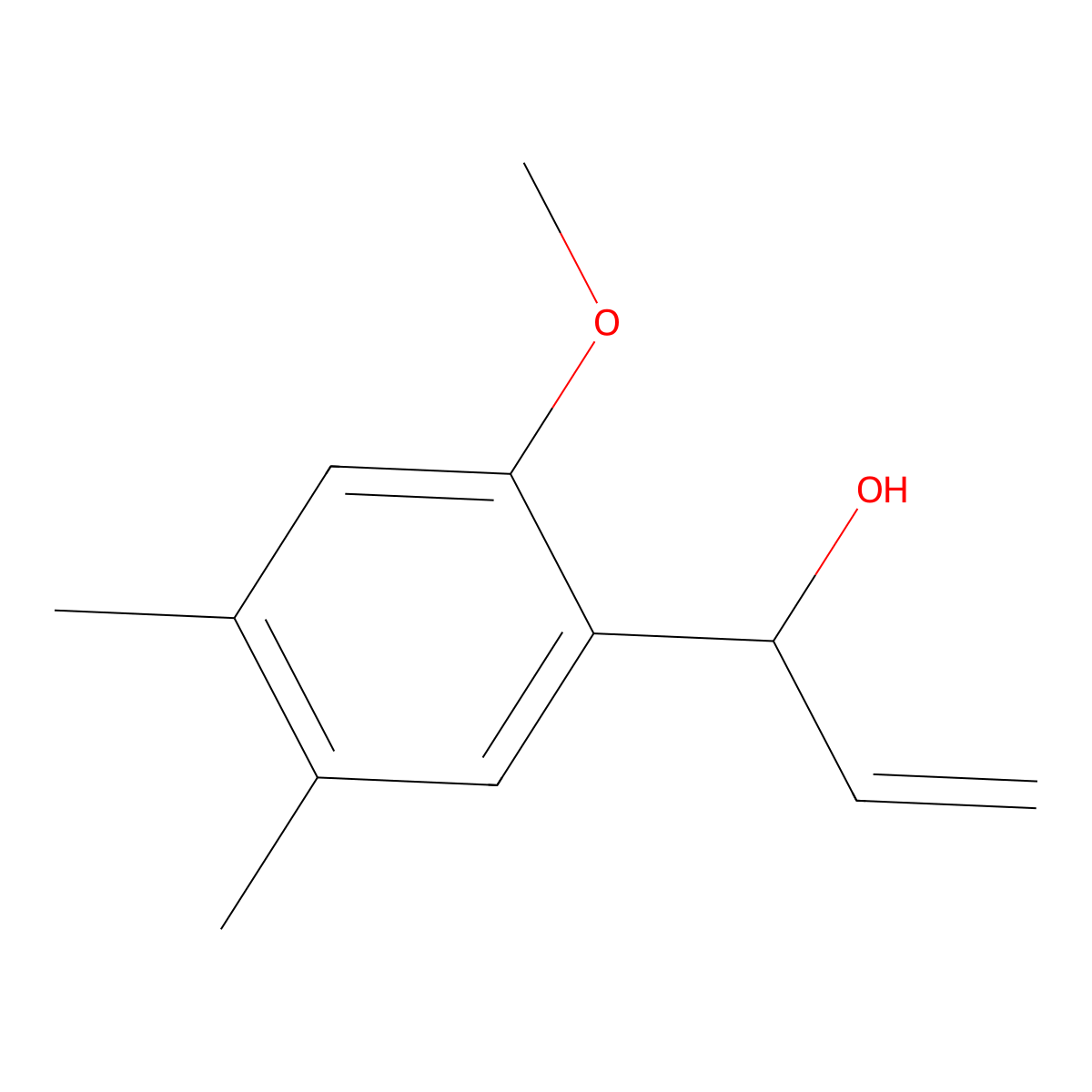 1-(2-Methoxy-4,5-dimethylphenyl)prop-2-en-1-ol molecular structure, CAS 1507016-27-4