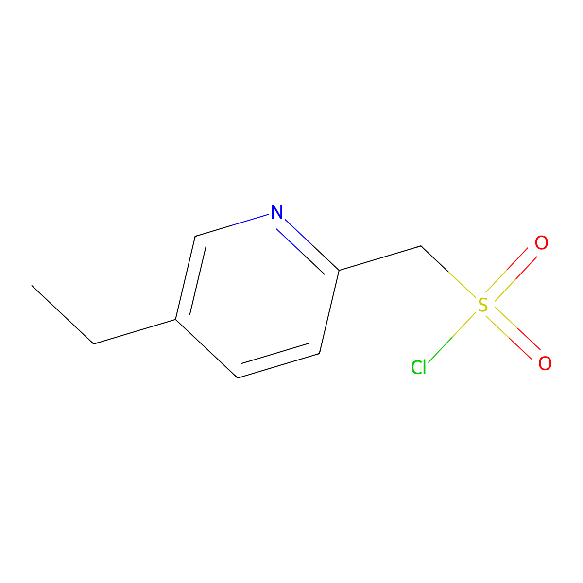 (5-Ethylpyridin-2-yl)methanesulfonyl chloride molecular structure, CAS 1507033-38-6