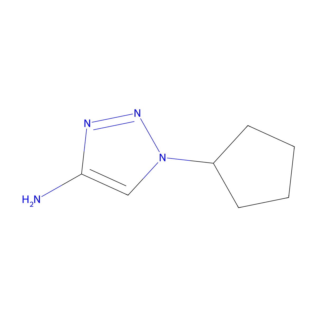 1-cyclopentyl-1H-1,2,3-triazol-4-amine molecular structure, CAS 1507035-50-8