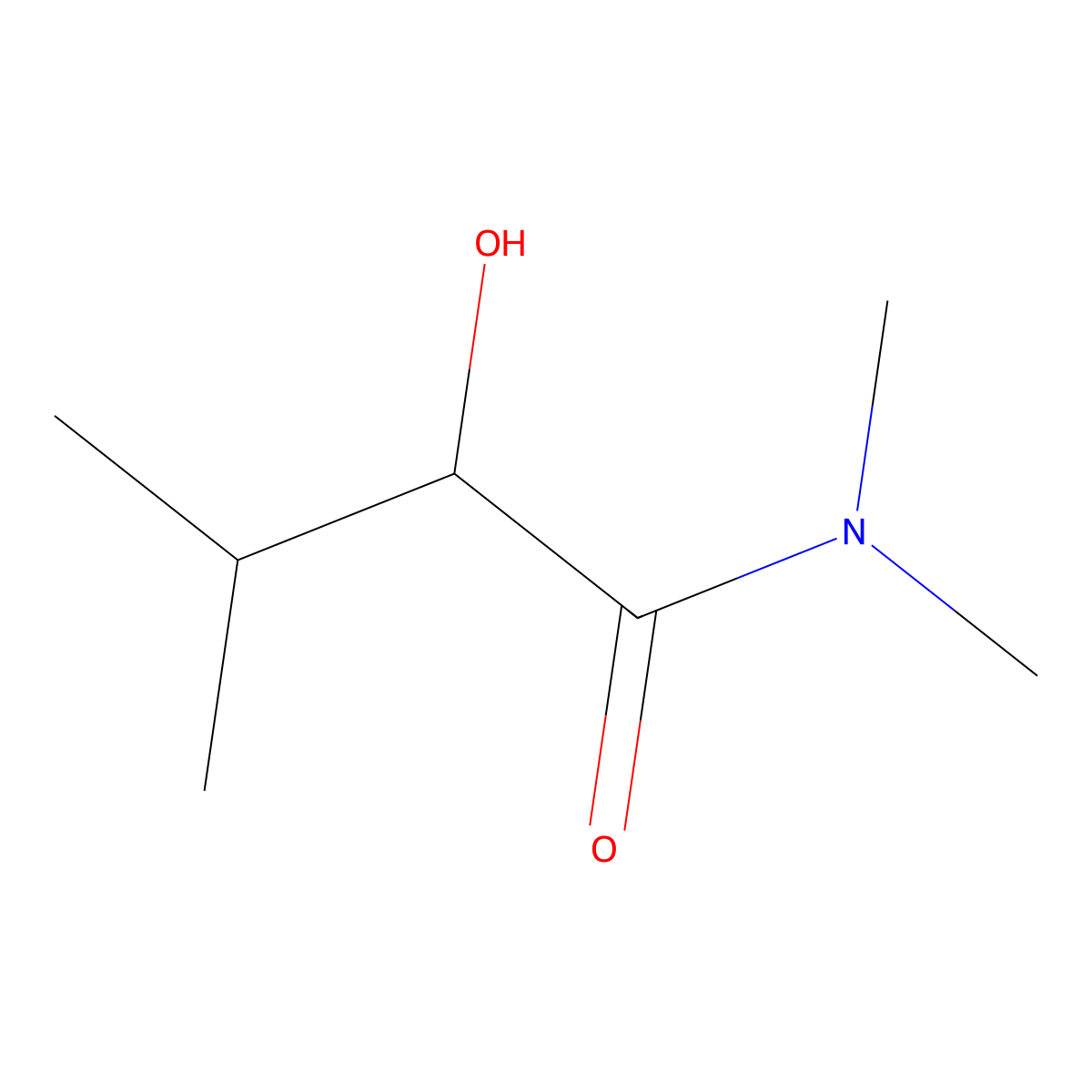 2-hydroxy-N,N,3-trimethylbutanamide molecular structure, CAS 1507038-39-2
