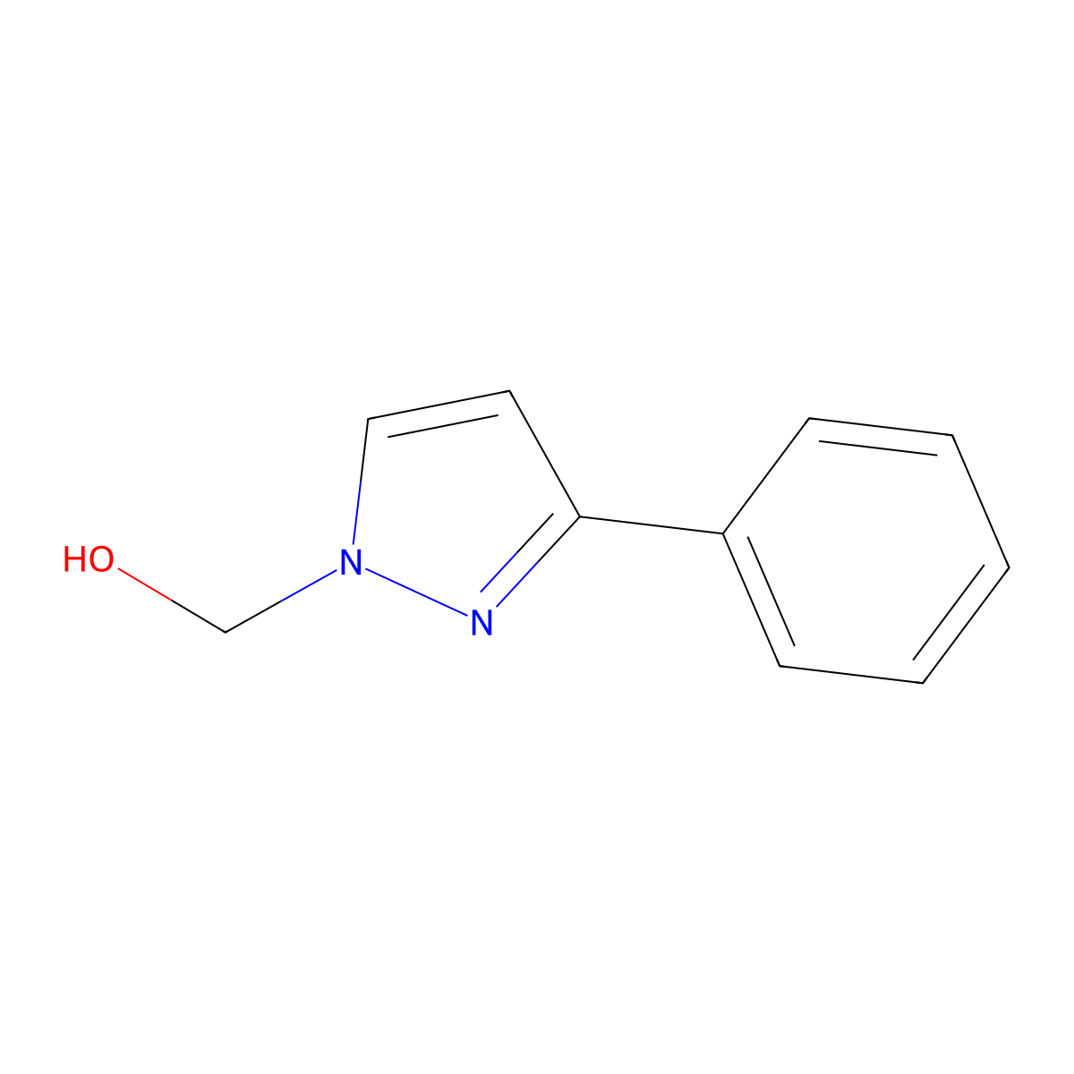 (3-phenyl-1H-pyrazol-1-yl)methanol molecular structure, CAS 150704-06-6