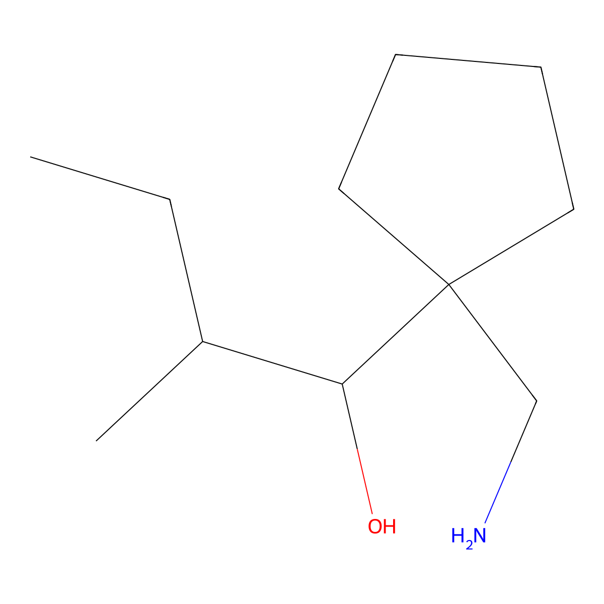 1-(1-(Aminomethyl)cyclopentyl)-2-methylbutan-1-ol molecular structure, CAS 1507040-12-1