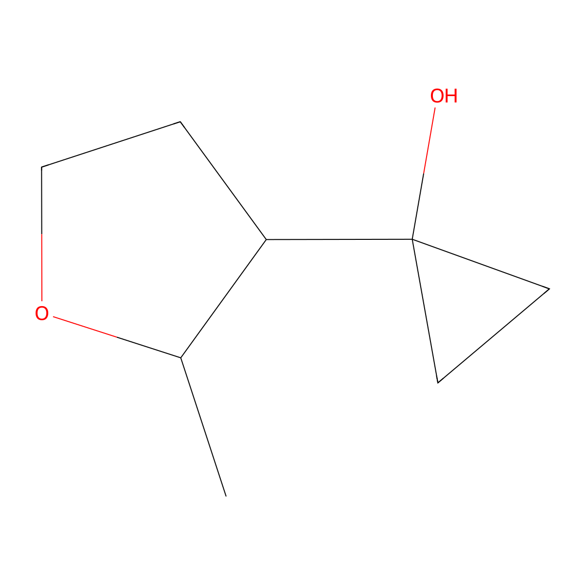 1-(2-Methyloxolan-3-yl)cyclopropan-1-ol molecular structure, CAS 1507045-56-8