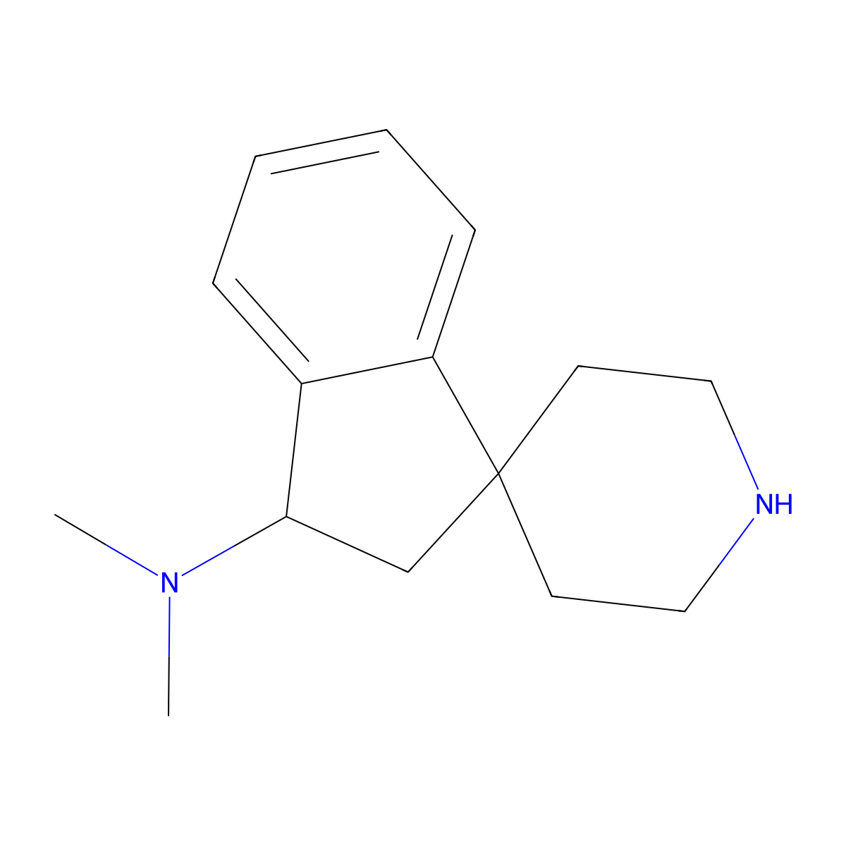 N,N-Dimethyl-2,3-dihydrospiro[indene-1,4'-piperidin]-3-amine molecular structure, CAS 1507048-75-0