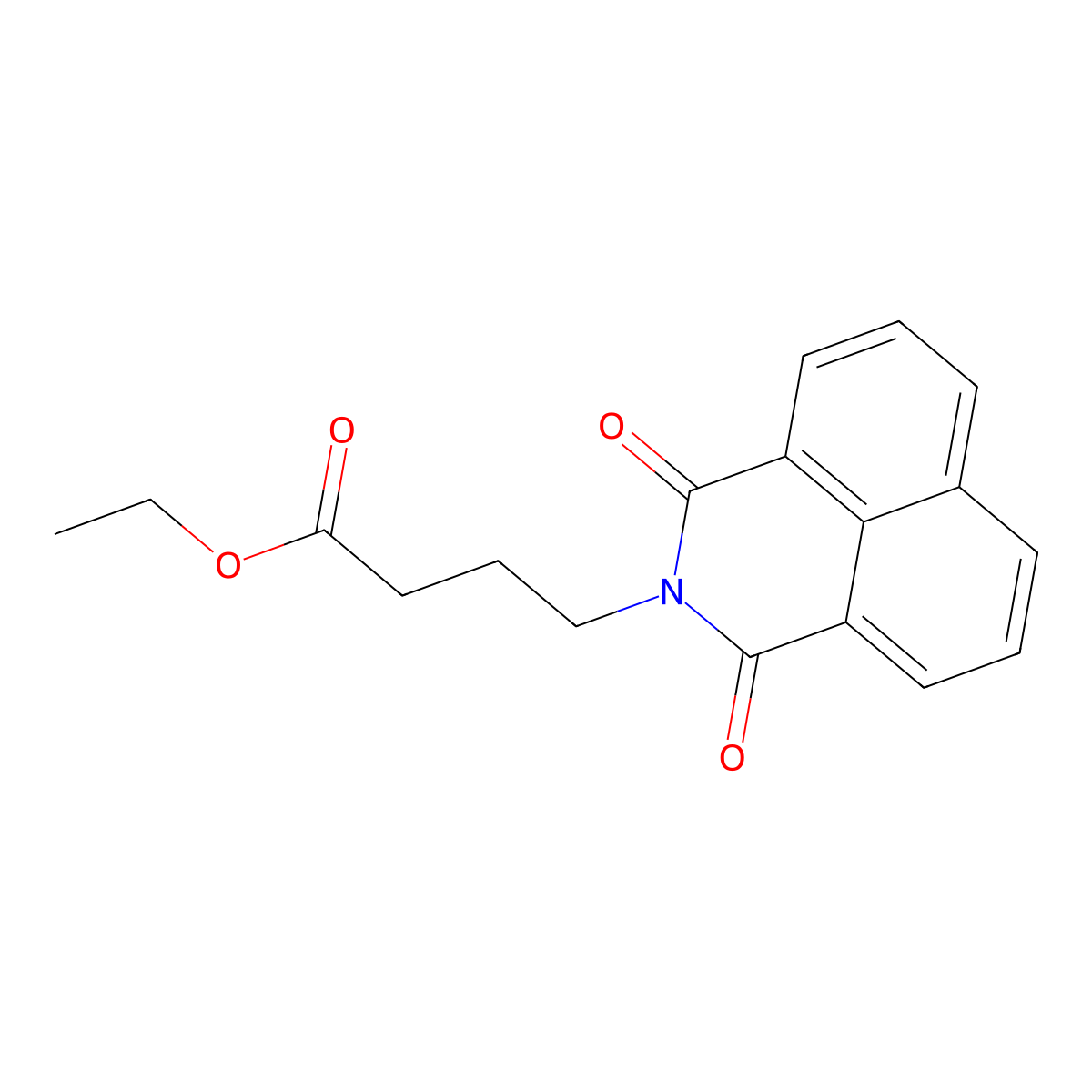 Ethyl 4-{2,4-dioxo-3-azatricyclo[7.3.1.0^{5,13}]trideca-1(13),5,7,9,11-pentaen-3-yl}butanoate molecular structure, CAS 150705-10-5