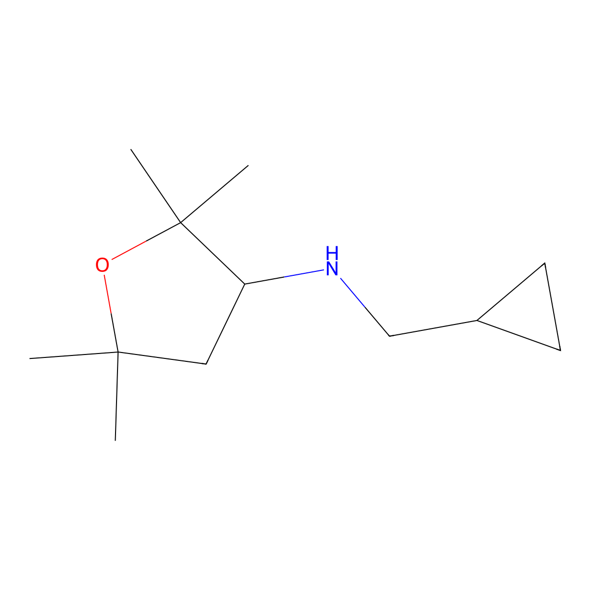 N-(cyclopropylmethyl)-2,2,5,5-tetramethyloxolan-3-amine molecular structure, CAS 1507051-55-9
