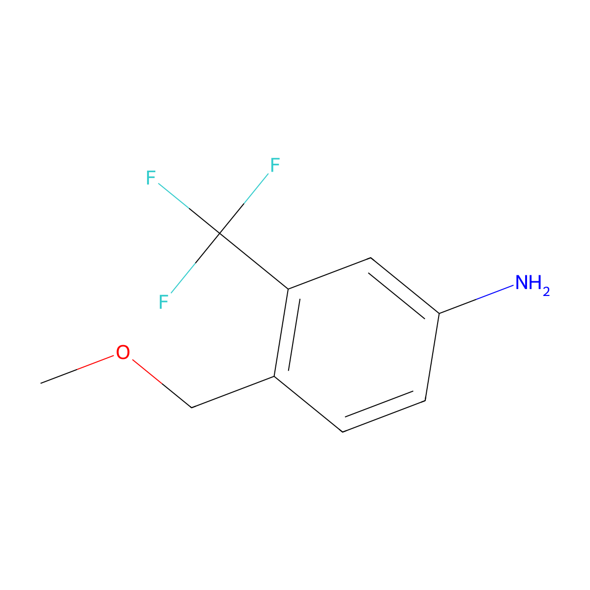 4-(Methoxymethyl)-3-(trifluoromethyl)aniline molecular structure, CAS 1507068-46-3