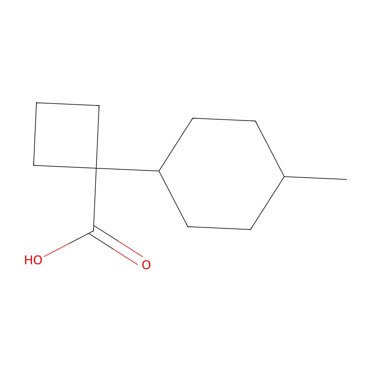 1-(4-Methylcyclohexyl)cyclobutane-1-carboxylic acid molecular structure, CAS 1507080-49-0