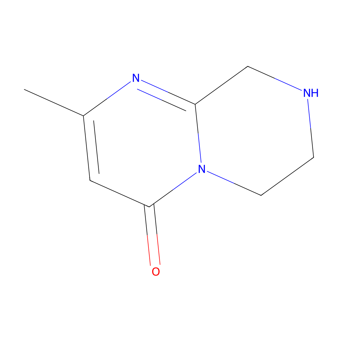2-Methyl-4H,6H,7H,8H,9H-pyrimido[1,2-a]piperazin-4-one molecular structure, CAS 1507082-17-8
