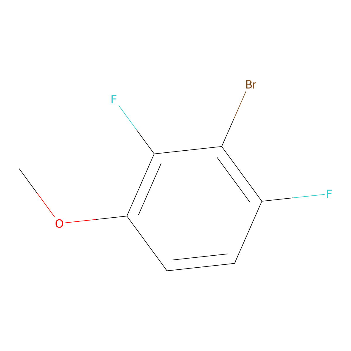 2-Bromo-1,3-difluoro-4-methoxybenzene molecular structure, CAS 1507082-29-2