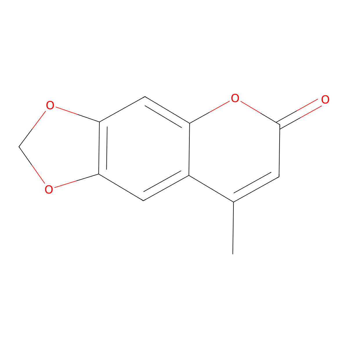 4-Methyl-6,7-methylenedioxycoumarin molecular structure, CAS 15071-04-2