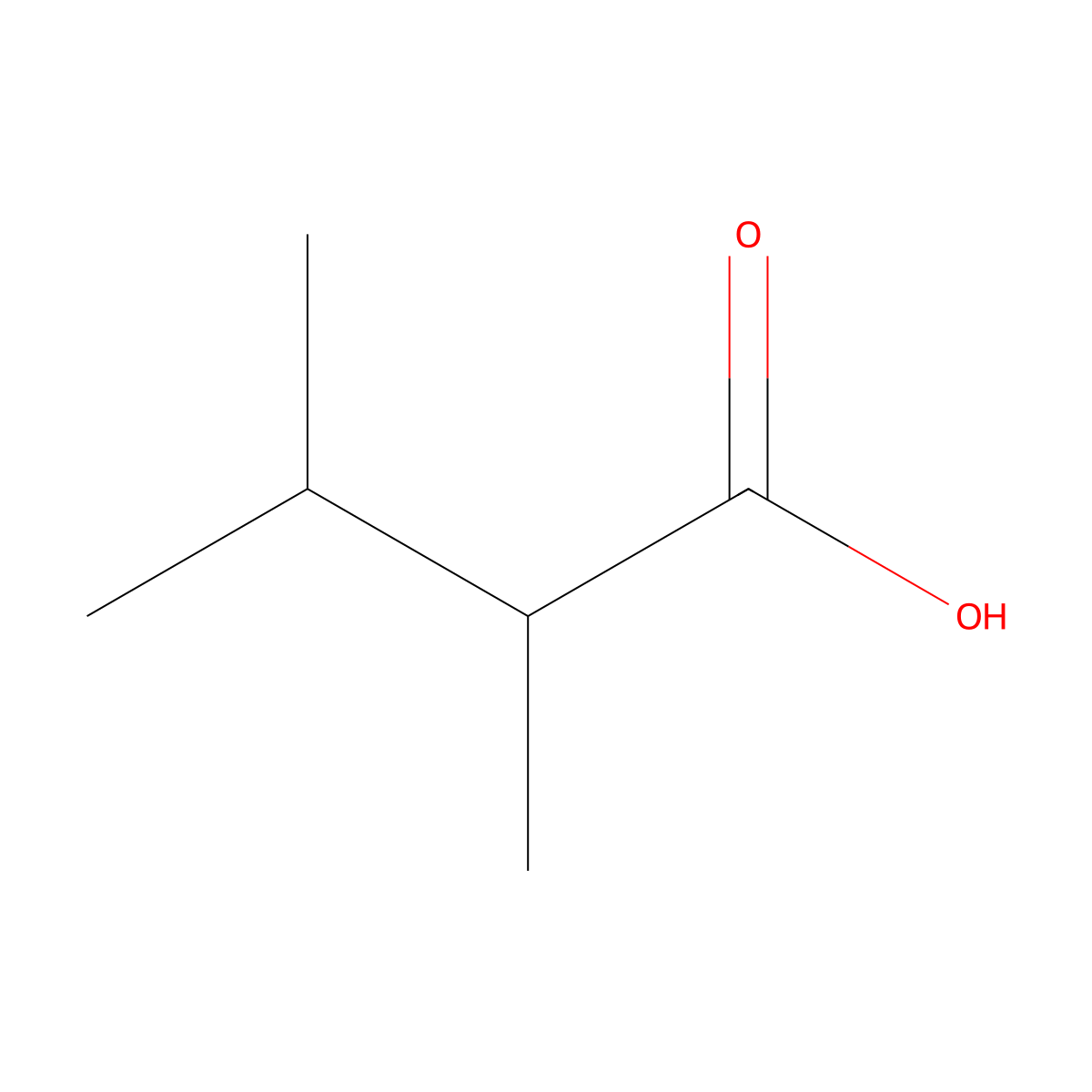 2,3-Dimethylbutanoic acid, (2S)- molecular structure, CAS 15071-34-8