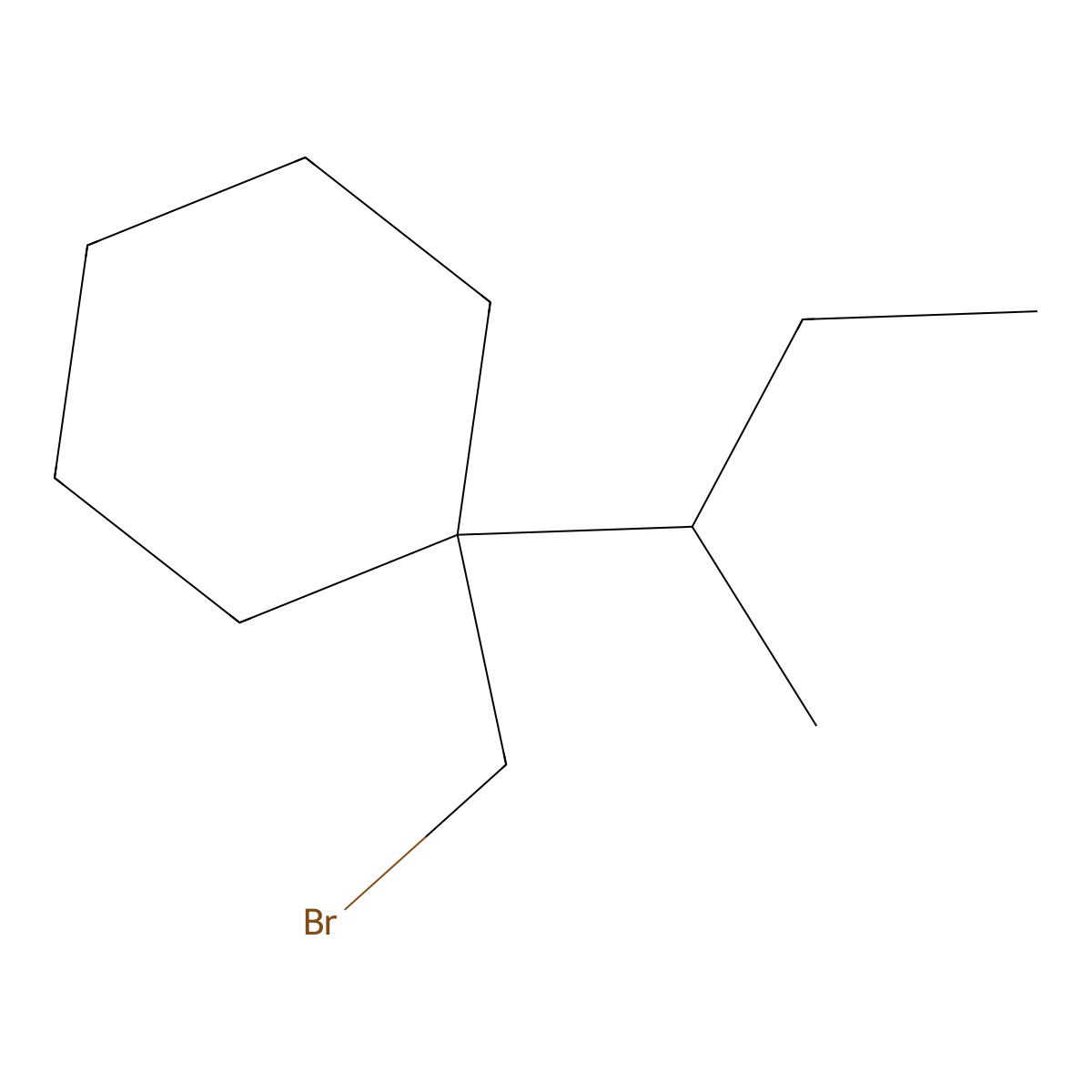 1-(Bromomethyl)-1-(butan-2-yl)cyclohexane molecular structure, CAS 1507101-87-2