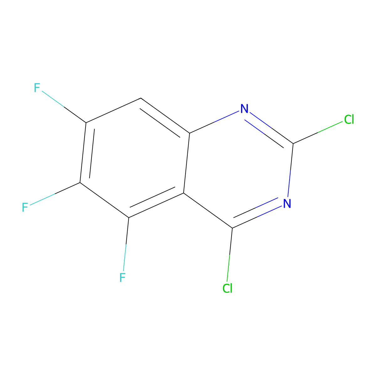 2,4-Dichloro-5,6,7-trifluoroquinazoline molecular structure, CAS 1507105-49-8