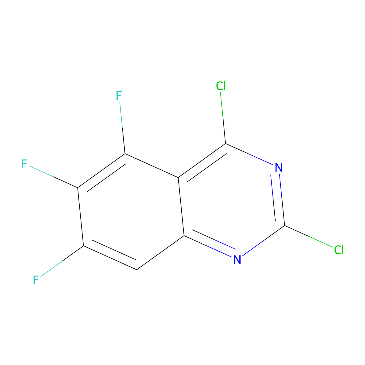 2,4-Dichloro-5,6,7-trifluoroquinazoline molecular structure, CAS 1507105-49-8