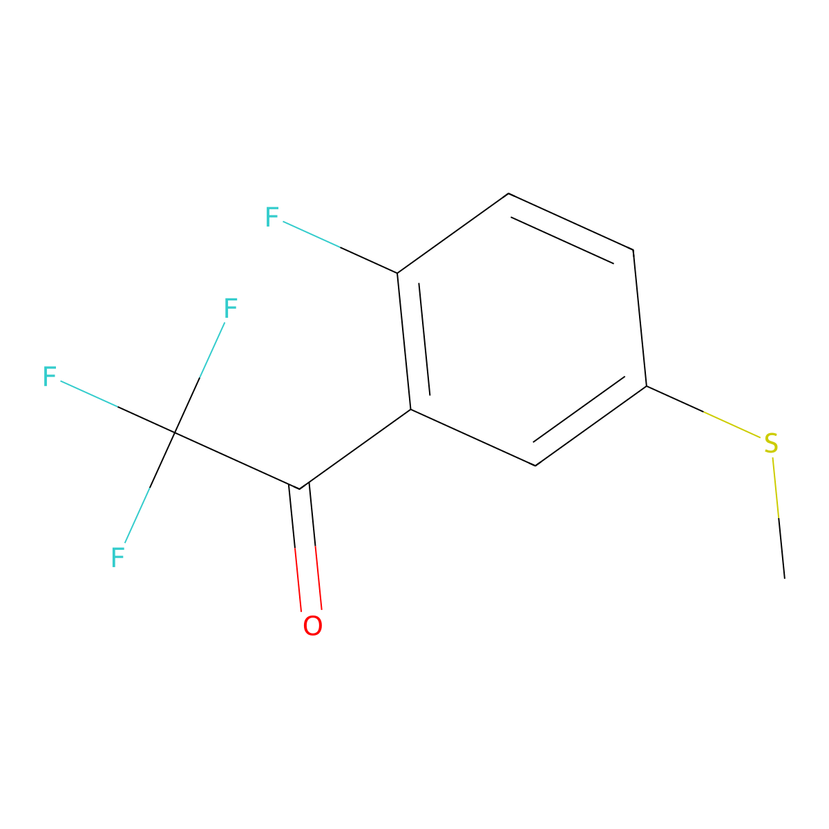 2,2,2-Trifluoro-1-(2-fluoro-5-(methylthio)phenyl)ethanone molecular structure, CAS 1507110-22-6