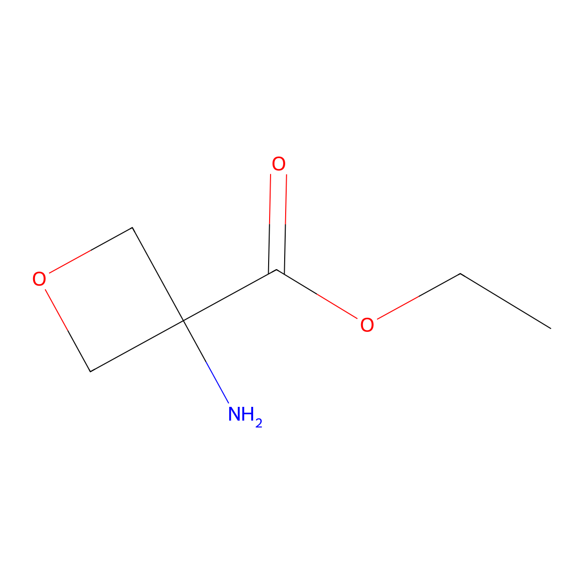 Ethyl 3-aminooxetane-3-carboxylate molecular structure, CAS 1507113-65-6