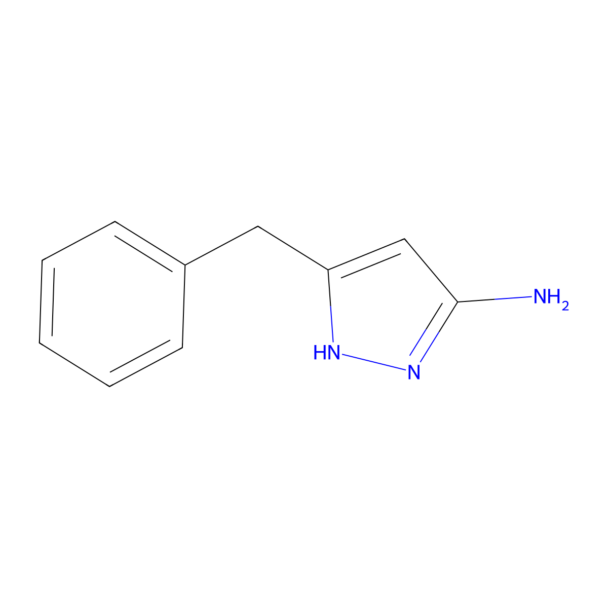 5-benzyl-1H-pyrazol-3-amine molecular structure, CAS 150712-24-6